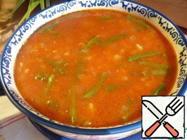 Balkan soup "Manja" is ready.