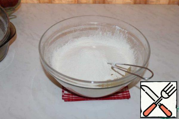 Gradually add the flour.