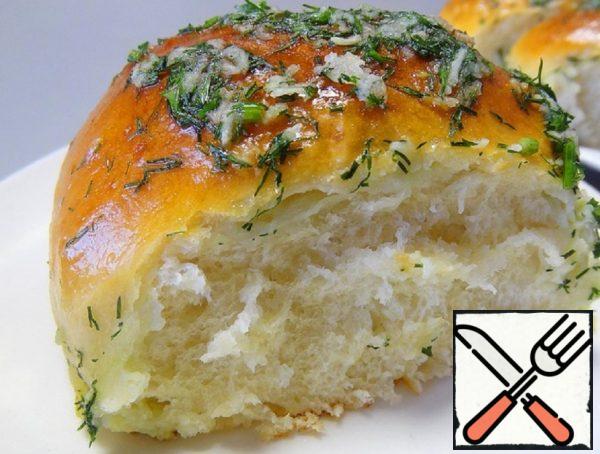 Buns with Garlic on Kefir Recipe