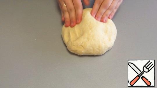 I finish kneading it as soon as it absorbs all the flour and begins to stick to my hands.