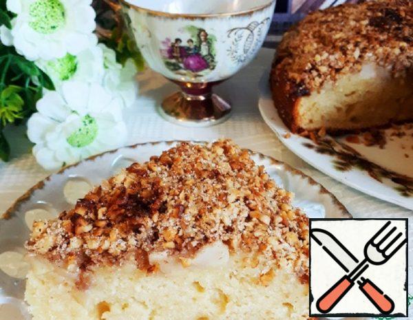 Cottage Cheese Pie with Apple and Nuts Recipe