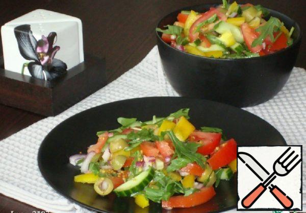 Vegetable Salad with Arugula Recipe
