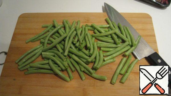 Slice the beans this way.