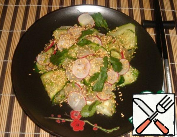 Japanese Salad with Cucumber and Radish Recipe