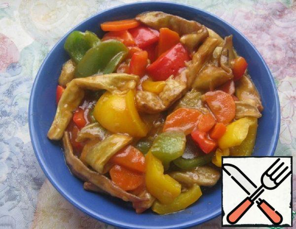 Eggplant in Sweet and Sour Sauce with Vegetables Recipe