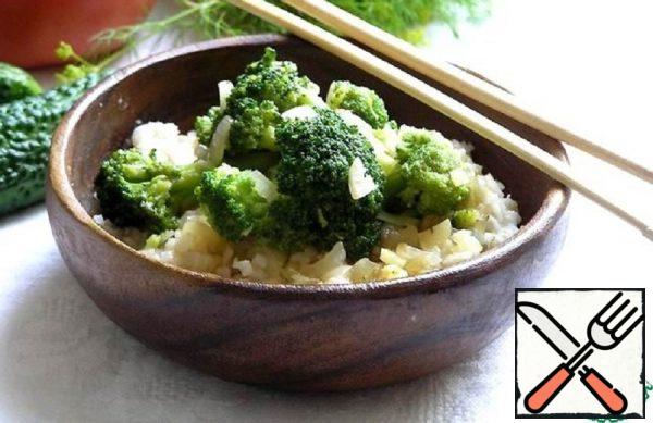 Rice with Broccoli in Chinese Recipe