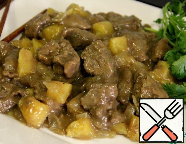 Liver with Pineapple Recipe