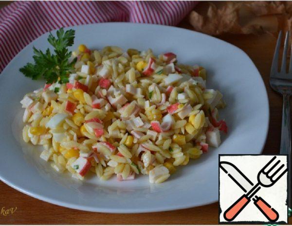 Salad with Noodles and Crab Sticks Recipe