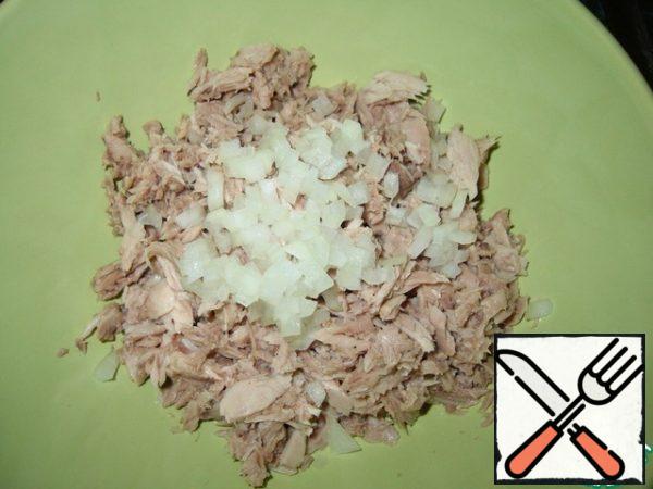 Add the chopped onion.