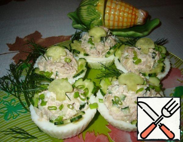 Tuna Salad with Egg Tartlets Recipe