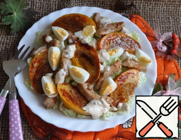 Salad with Persimmon and Chicken Recipe