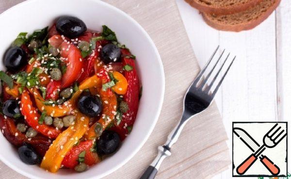 Salad of roasted Peppers Recipe