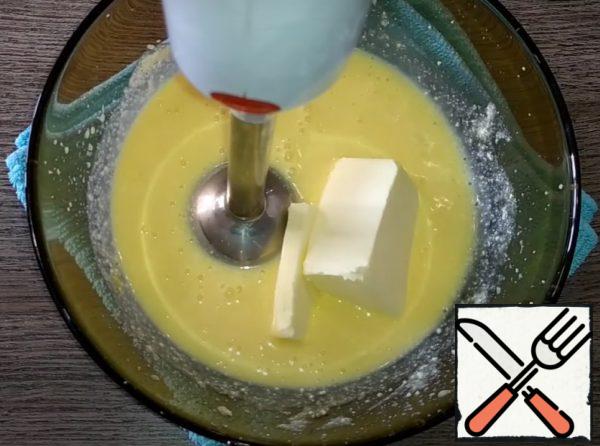Add soft butter.