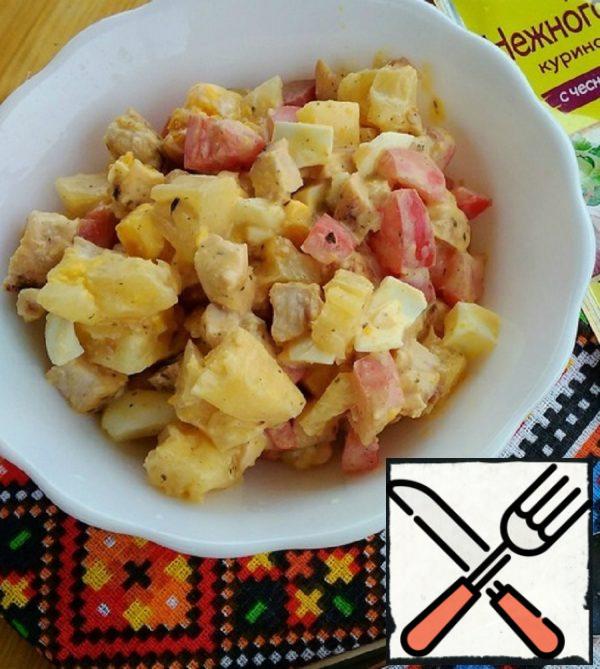 Salad with Chicken fillet and Pineapple Recipe