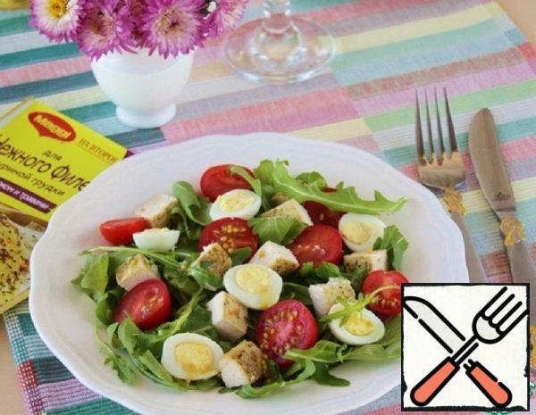 Salad with Chicken Breast and Arugula Recipe