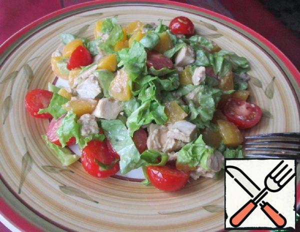 Salad with Chicken and Peaches Recipe