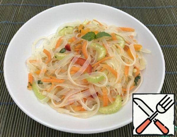 Salad with Funchoza and Vegetables Recipe