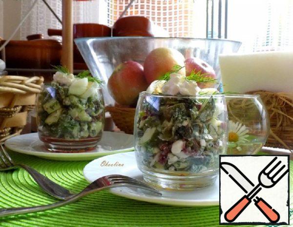 Salad with Chard and Grainy Cottage Cheese Recipe