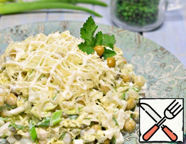 Peking Cabbage Salad with Peas Recipe