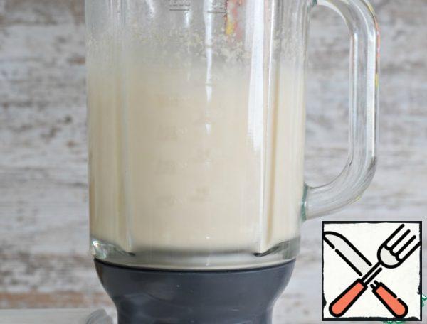 Beat the mixture in a blender.
