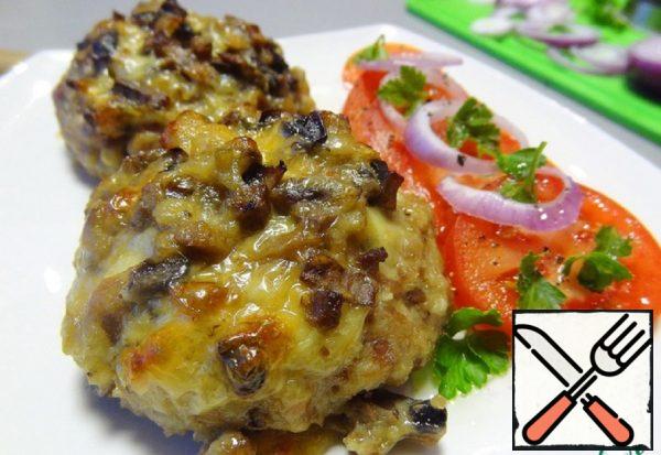 Nests of Minced Meat with Mushrooms Recipe