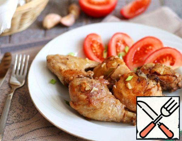 Fried Chicken with Garlic Dressing Recipe