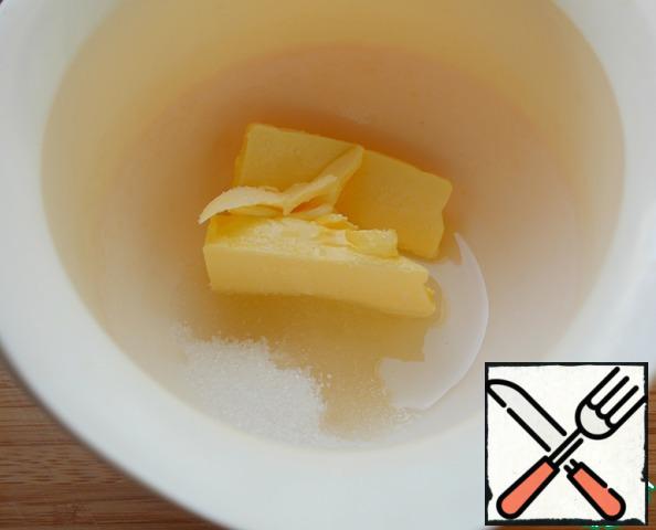 Put sugar, margarine or butter, vegetable oil, and salt in a bowl.