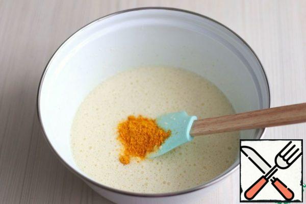 Then add the tangerine zest (1 tablespoon). Mix well.