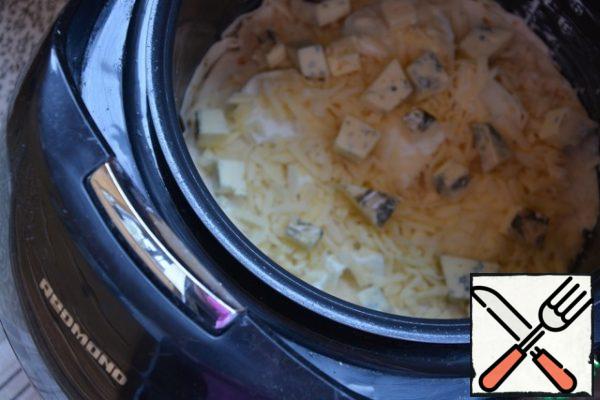 Put the bowl in a slow cooker.