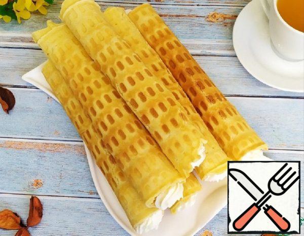 Waffle Tubes with Cream Cheese Recipe