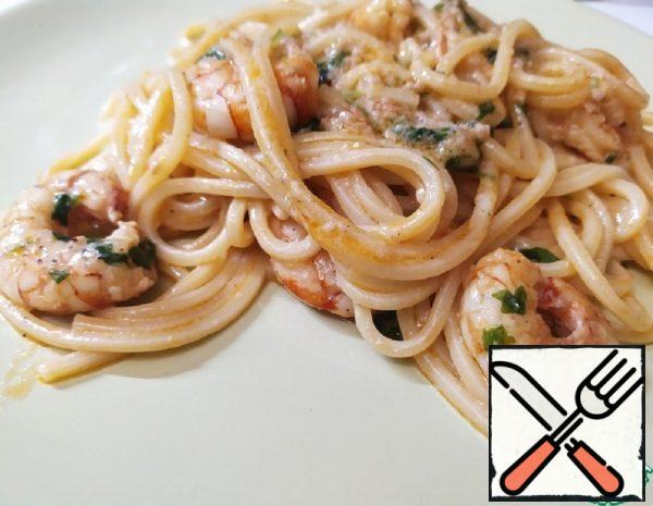 Pasta with Shrimp in Garlic Sauce Recipe