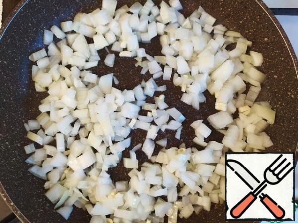 Fry the onion and garlic for about 3 minutes.