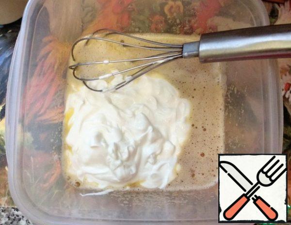 Add sour cream and mix.