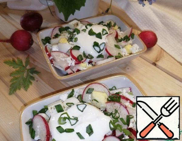 Salad with Radish and Cottage Cheese Recipe
