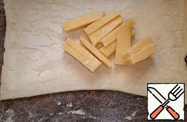 Lay out the cheese