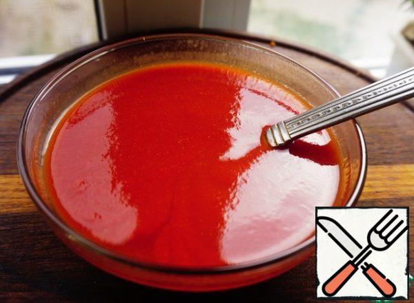 The paste is diluted with water.