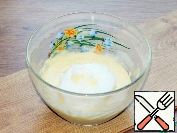 Add the remaining proteins to the dough and mix gently, moving from bottom to top.