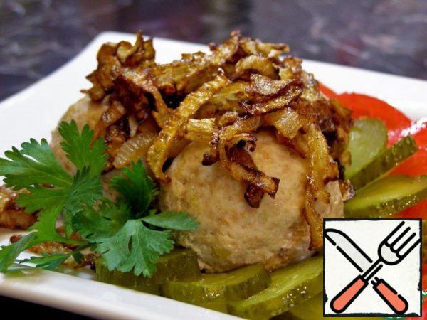 Remove the warlocks from the oven and serve, sprinkled with ruddy, crispy and sweet onions. Enjoy your meal!