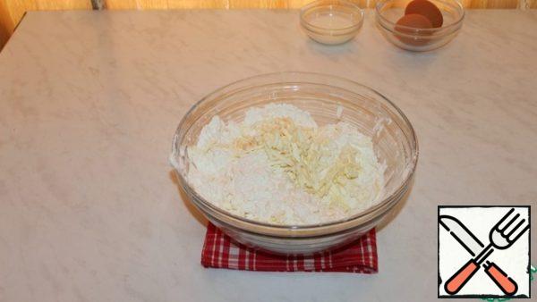 Grind with flour into fine crumbs.