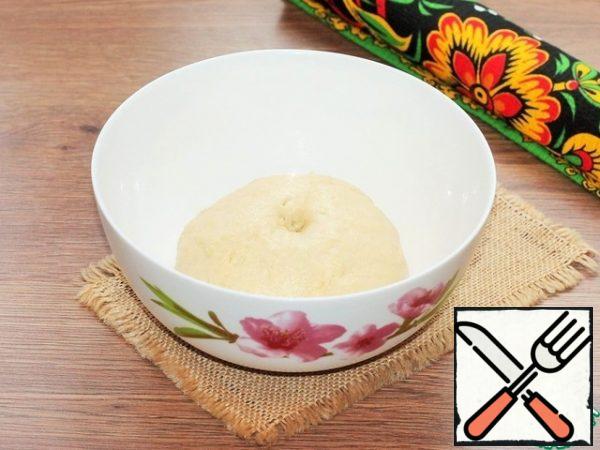 Grease a clean bowl with vegetable oil (1 tbsp) and put the dough.
