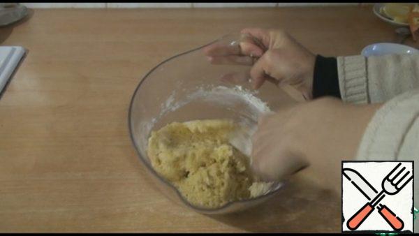 You should get a soft thick dough, you do not need to knead it, just stir it with a spoon.