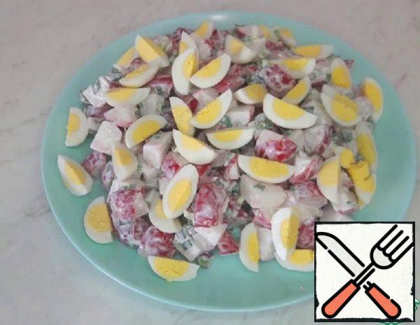 Radish and Quail Egg Salad Recipe