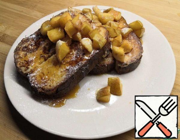 Sweet Croutons with Fruit stewed in Caramel Recipe