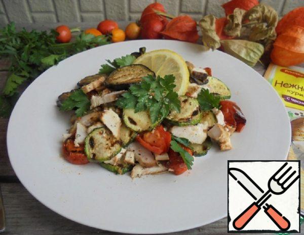 Salad with Chicken, Potatoes and Vegetables Recipe