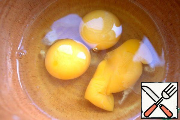 Beaten egg.