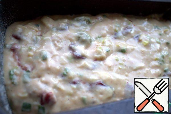 Transfer the dough to the form.