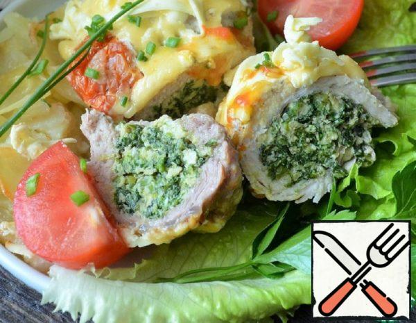 Meat Rolls with Spinach and Egg Recipe