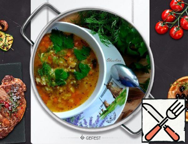 Soup with Rice and Curry Vegetables Recipe