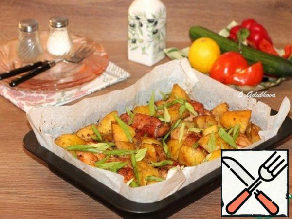 Spiced Potatoes with Marinated Chicken Recipe