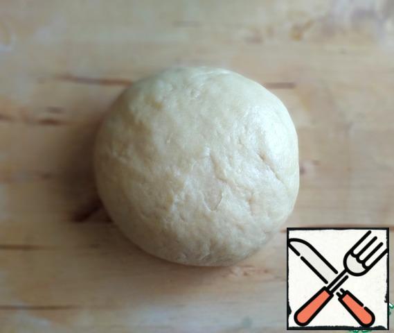 Combine the egg mass and butter and flour crumbs, knead the dough.